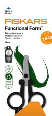 Nožnice, skladacie, 11 cm, FISKARS "Functional Form Renew", čierna