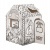Kartónový domček, vyfarbiteľný, FELLOWES "BANKERS BOX® Playhouse", jednorožec, mix vzorov